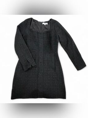 Jason Wu Black Long Sleeve Tweed Sheath Dress
